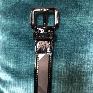 Black patent Burberry belt! Used one time.